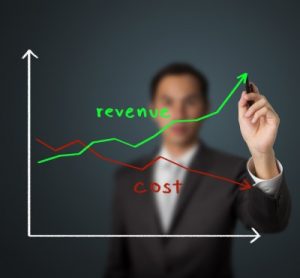 Chart shows revenue increasing