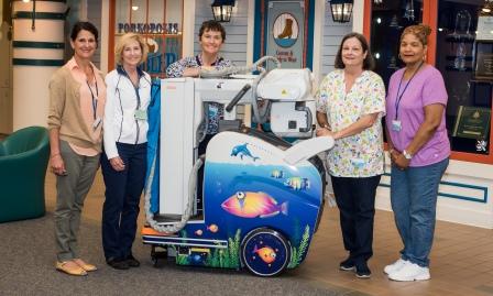 Photo of the imaging team at Shriners Hospital with the Carestream DRX-Revolution 