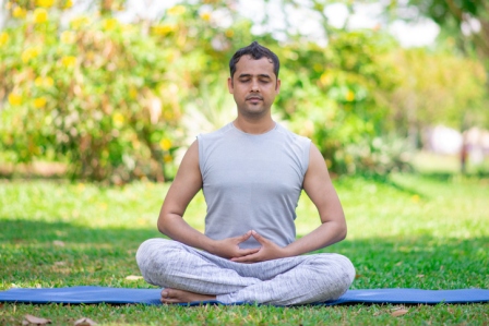 man meditating