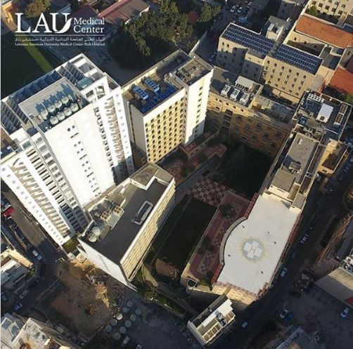 Birds-eye view of LAU Medical Center