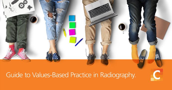 Image saying, "Guide to values-based practice in Radiography". 