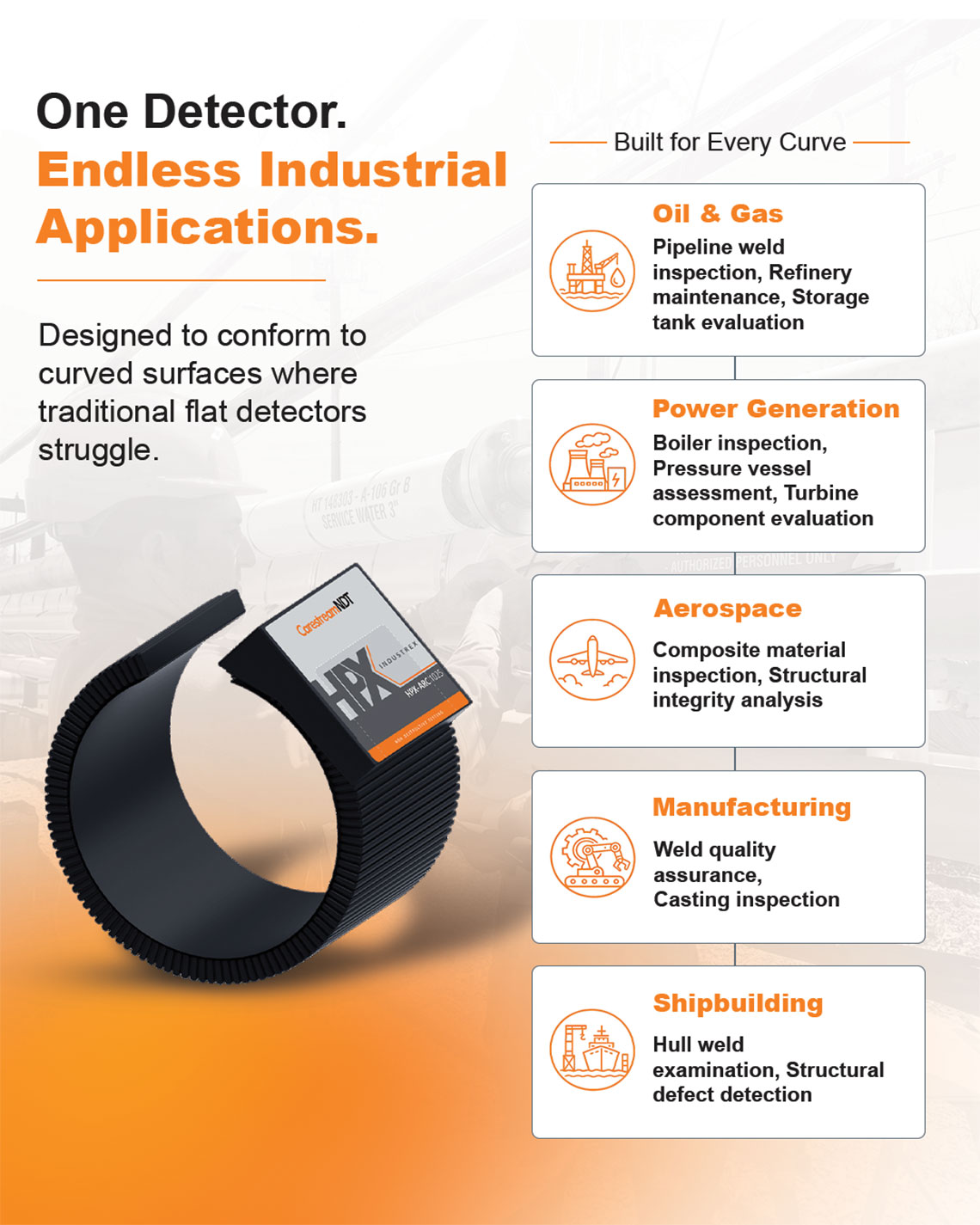 Carestream NDT | Choosing the Right DR Detector for Curved Assets