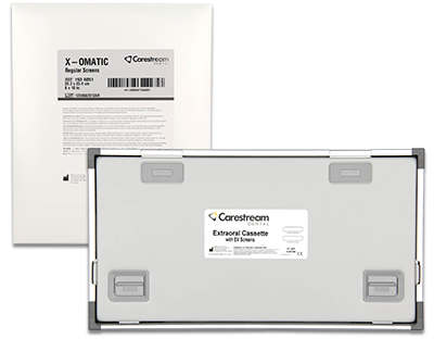 Pantallas y cassettes para películas dentales