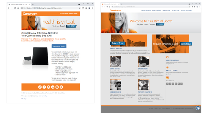 eBlast and Landing Page