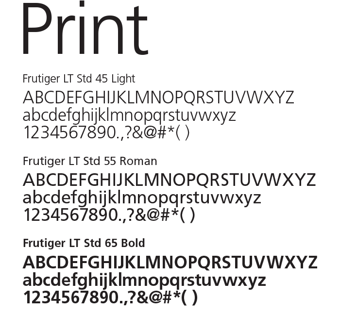 Print Font Family
