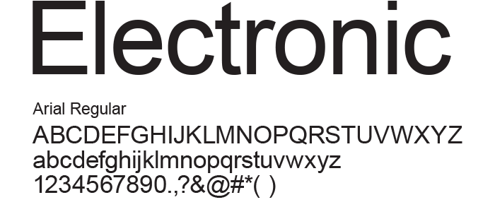 Electronic Font Family