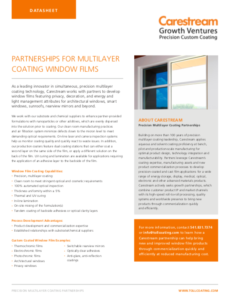 window film coating, multilayer coating